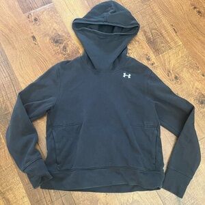 Under Armour Womens pullover hoodie medium loose fit black white logo
